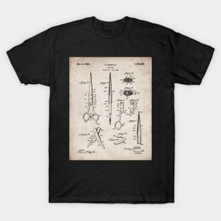 Hair Scissors Patent - Salon Art - Antique T-Shirt